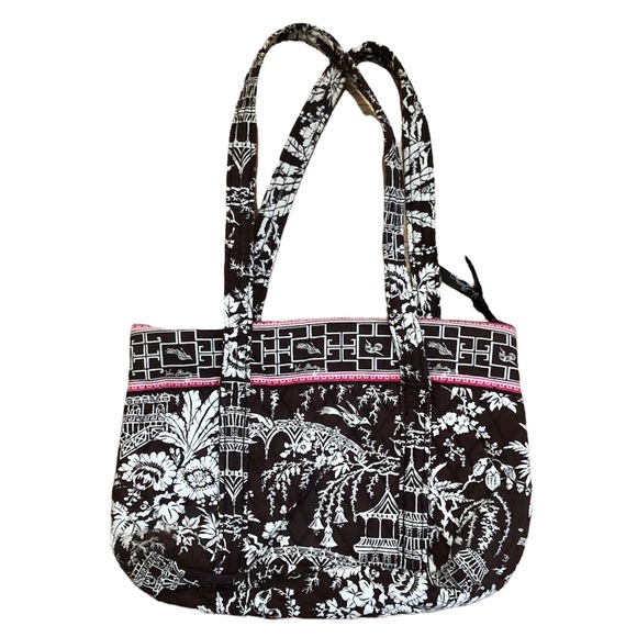 Vera Bradley Imperial Toile Brown, White and Pink Shoulder Bag - Picture 6 of 6